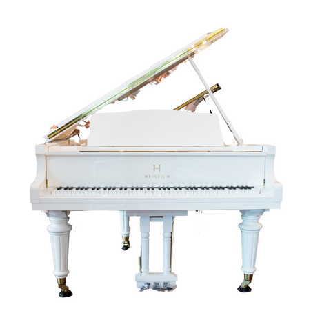 Heinrich HGP-152W WSP Round Legs Grand Piano – White