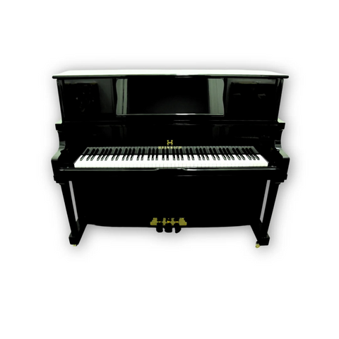 Heinrich HU-125E Upright Piano - Black