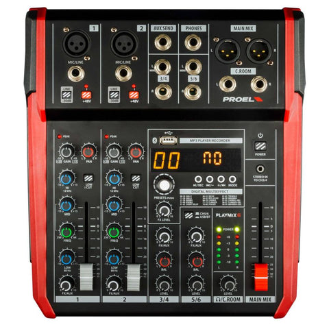 Proel PLAYMIX6 Compact 6-Channel Mixer