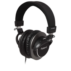 Roland RH-300 stereo monitor headphones in black, angled view
