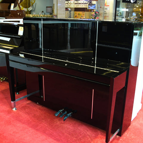 Heinrich HU-125E Upright Piano - Black