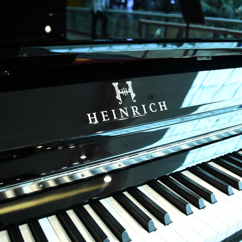 Heinrich HU-125E Upright Piano - Black
