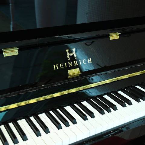 Heinrich  HU-110  Upright Piano  -  Black