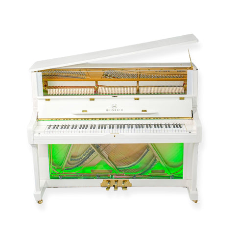 Heinrich HUP-121CW Upright Piano – Crystal White