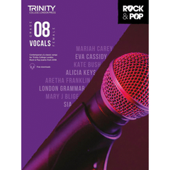 Trinity Rock & Pop 2018 - Vocals Grade 8 (Female Voice) - Singing Books | Melodica Music Store Dubai
