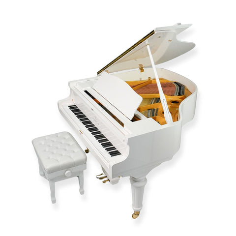 Heinrich HGP-152W WSP Round Legs Grand Piano – White