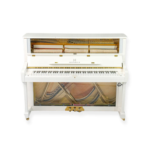 Heinrich HUP-121CW Upright Piano – Crystal White
