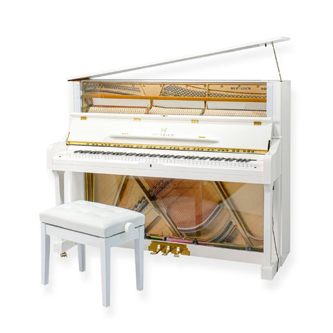Heinrich HUP-121CW Upright Piano – Crystal White