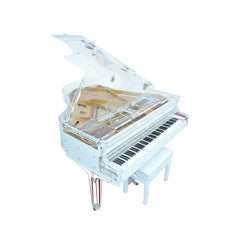 Steiner HG-168A Crystal Grand Piano with Self-Play - White