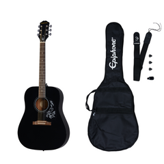 Epiphone Starling Acoustic Guitar Player Pack - Ebony | Melodica Music Store Dubai