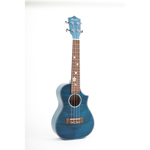 Bamboo U-23 Concert Ukulele Blue Blossom With Bag