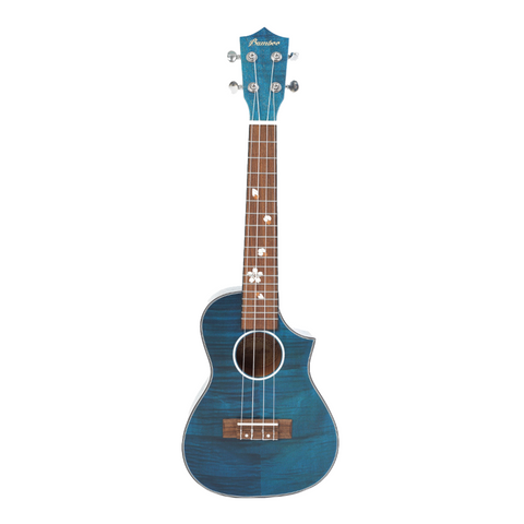 Bamboo U-23 Concert Ukulele Blue Blossom With Bag