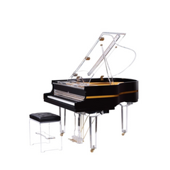 Heinrich HGP-152A Crystal Grand Piano WSP - Black | Melodica Music Store Dubai