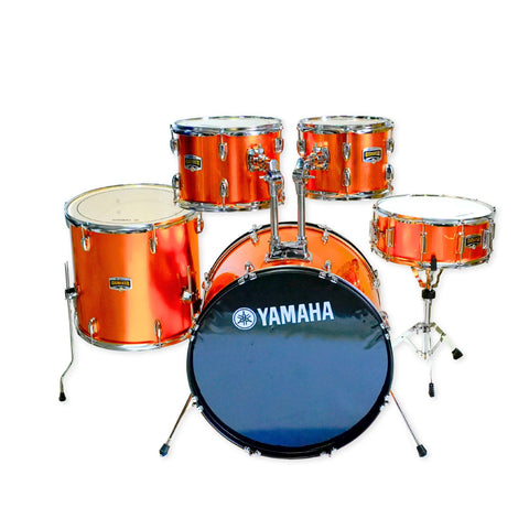 Yamaha 5-Piece Acoustic Drum Kit - Orange Glitter Finish