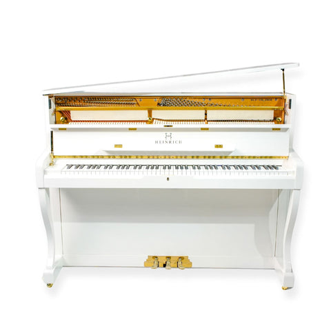 Heinrich  HUP-110 Upright Piano – High Gloss White