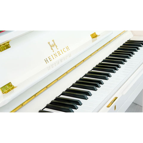 Heinrich HUP-121CW Upright Piano – Crystal White