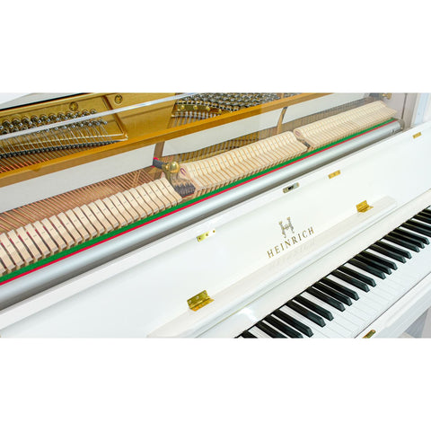 Heinrich HUP-121CW Upright Piano – Crystal White