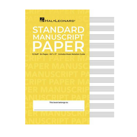 Hal Leonard Standard Manuscript Paper