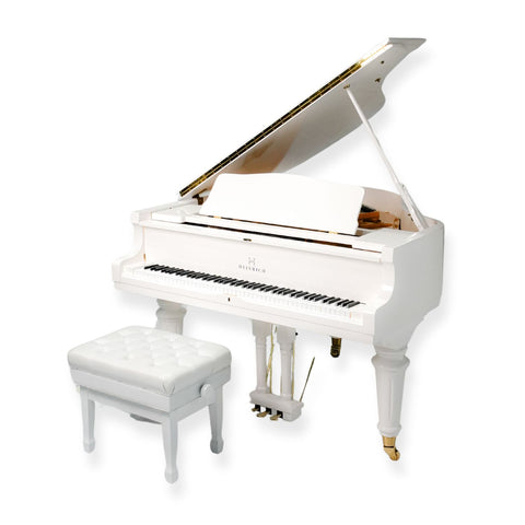 Heinrich HGP-152W WSP Round Legs Grand Piano – White