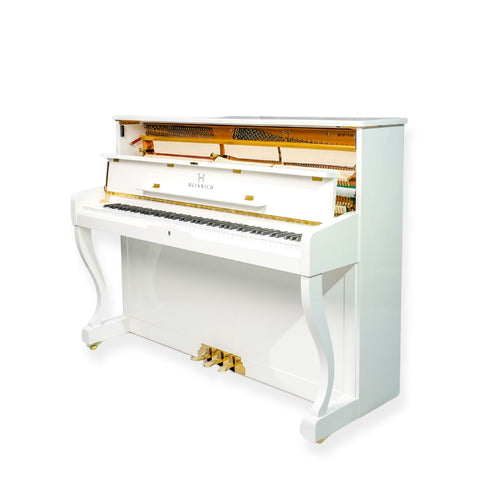Heinrich  HUP-110 Upright Piano – High Gloss White