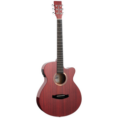Tanglewood DBT-SFCE-TRG Electro-Acoustic Guitar - Red Gloss | Melodica Music Store Dubai