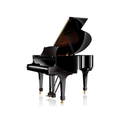 Steinway & Sons S-155 baby grand piano in polished ebony, open lid