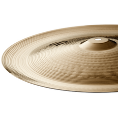 Zildjian 18-inch S China cymbal, angled close-up of hammered bronze