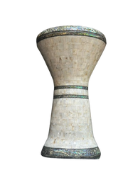 Gawharet El Fan Darbuka BP-1000SJ 23CM pearl white With Bag, Tuner, Head | Melodica Music Store Dubai