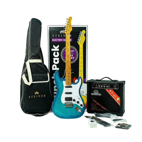 Steiner ST-657 Electric Guitar Launch Pack – Blue