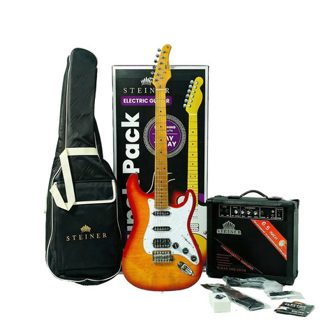 Steiner ST-657 Electric Guitar Launch Pack – Sunburst