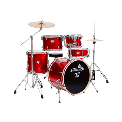 Tamburo T5 Series Master 22" Drum Kit – Bright Red Sparkle
