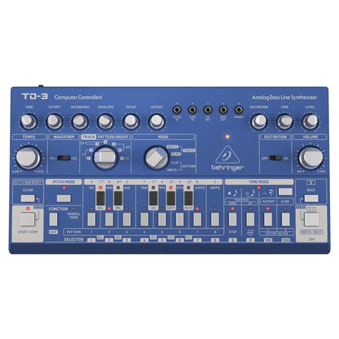 Behringer TD-3-BU Analog Bass Line Synthesizer – Blue