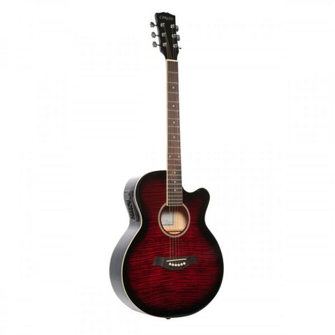 Carlos F511 Semi Acoustic Guitar - Red