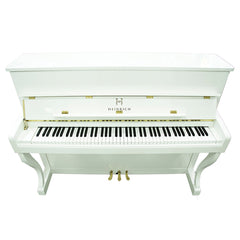 Heinrich HU‑110 Upright Piano – Polished White