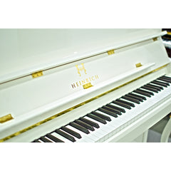 Heinrich HU‑110 Upright Piano – Polished White