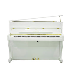 Heinrich HU‑110 Upright Piano – Polished White