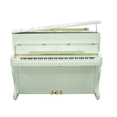 Heinrich HU‑110 Upright Piano – Polished White