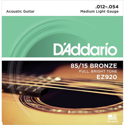 D'Addario Acoustic Guitar Strings - 85/15 Med Lite EZ920