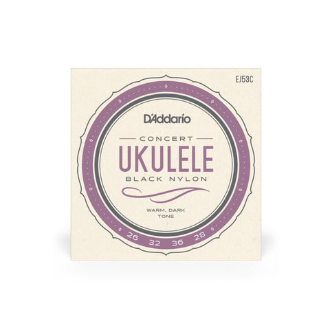 D' Addario Ukulele Clear Nylon Concert-EJ65C