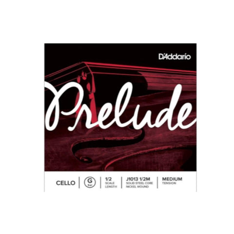 D'Addario Cello Strings Prelude Single J1013 1/2