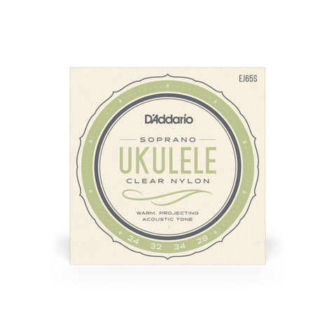 D' Addario Set Uke Clear Nylon Soprano EJ65S