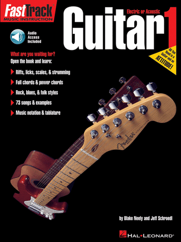 Hal Leonard Guitar Fast Track Electic or Acoustic 1 Audio