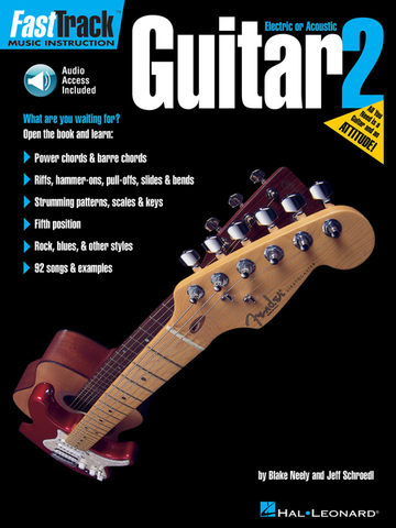Hal Leonard Guitar Fast Track Electic or Acoustic 2 Audio