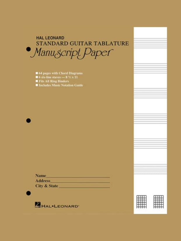 Hal Leonard Guitar Tablature Manuscript