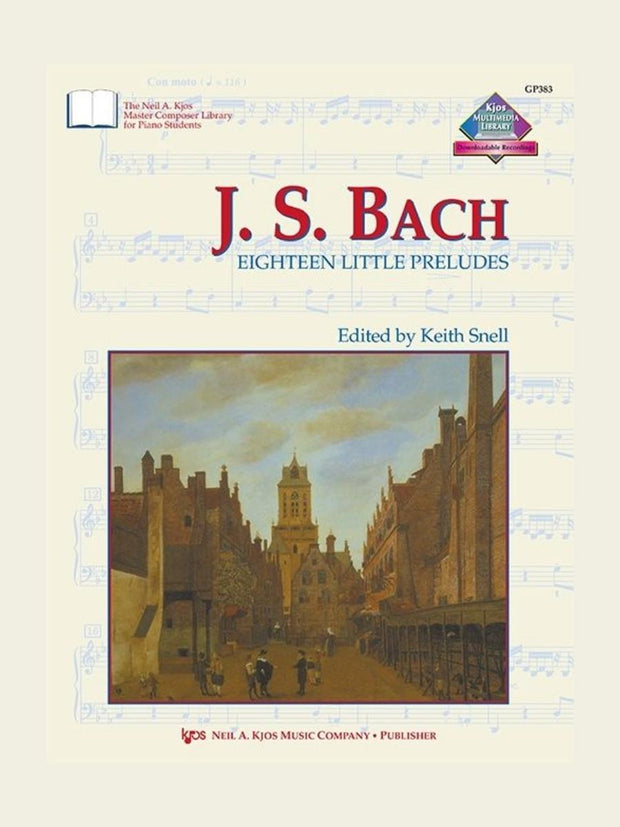 Kjos Piano Js Bach-Eighteen Little Preludes