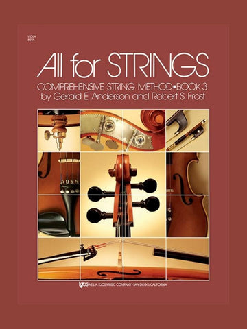 Kjos Viola All for Strings Book 3