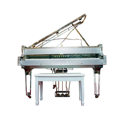 Steiner Crystal Grand Piano With Self Play HG-168A Silver