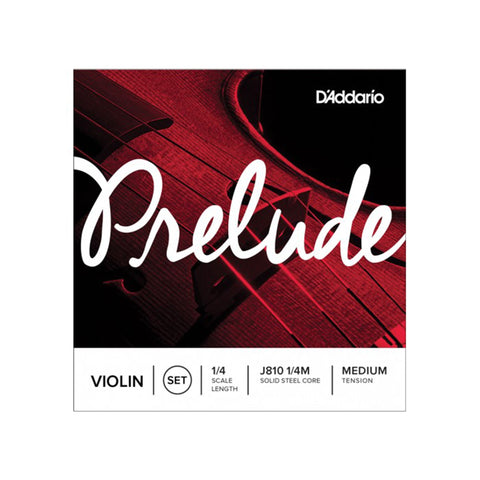 D'Addario Violin Strings Steel Prelude J810 1/4