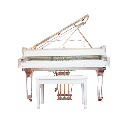Steiner Crystal Grand Piano With Self Play HG-168A 9168002 White
