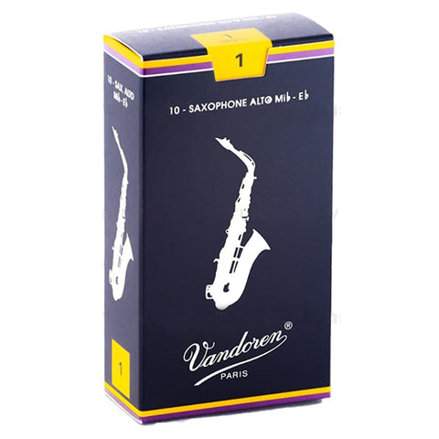 Vandoren traditional alto saxophone reeds piece of one (sr211) 